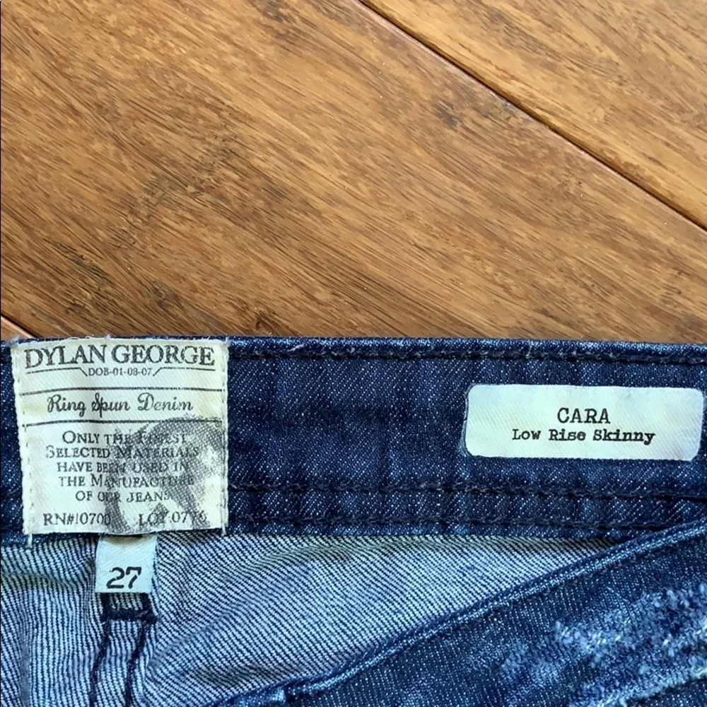 DYLAN GEORGE Distressed Skinny Blue Jeans Sz 27 - Picture 5 of 5